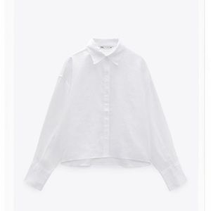 Cropped Linen Shirt